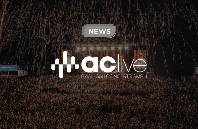 Bild mit neuem Logo AC Live by Allgäu Concerts GmbH auf dunklem Hintergrund