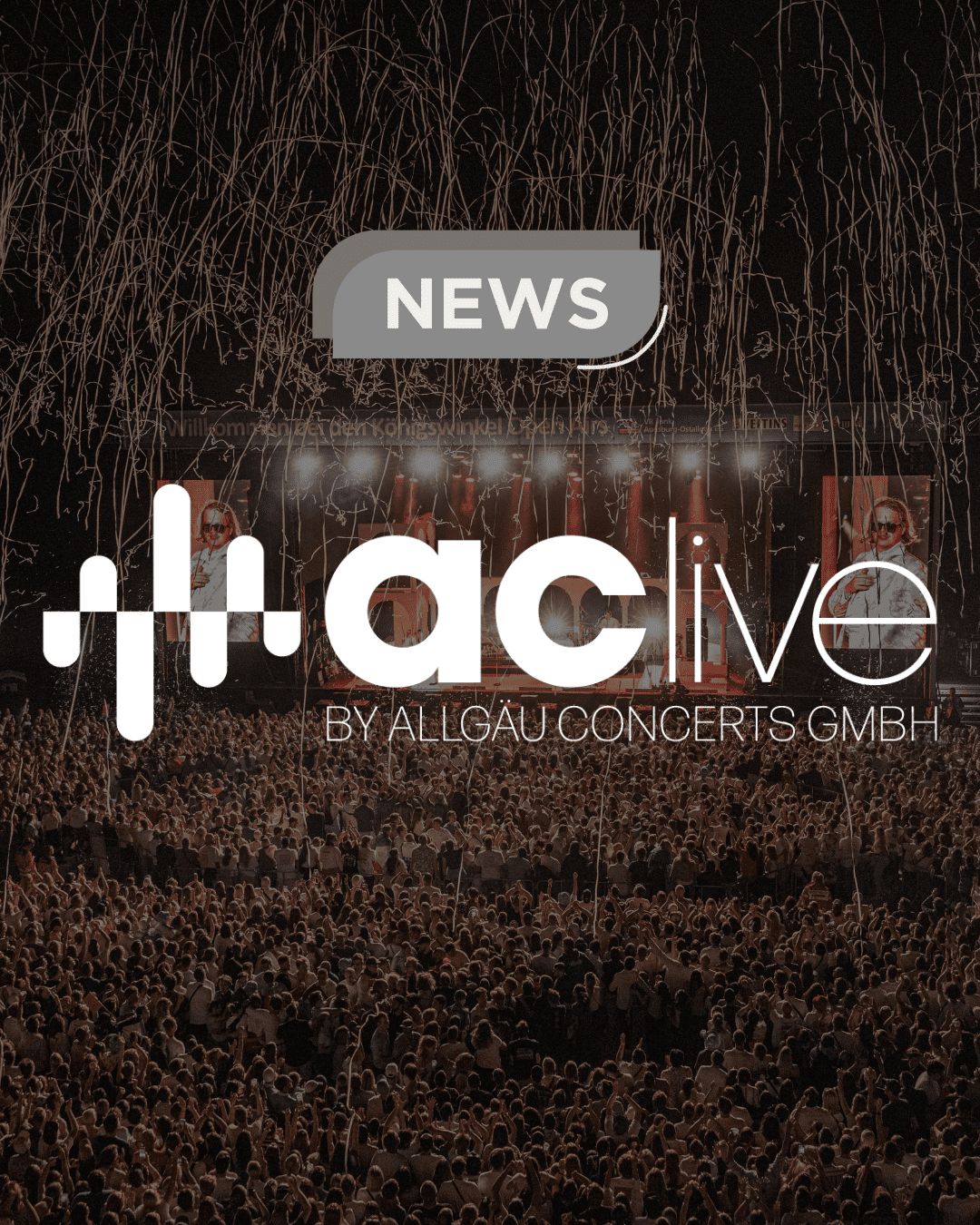 Grafik neues Logo Allgäu Concerts: AC Live by Allgäu Concerts auf dunklem Hintergrund