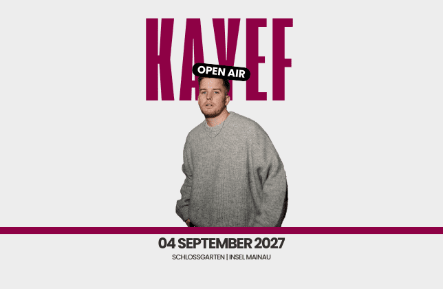 Grafik zum Vorverkaufsstart Kayef 2027